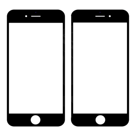 Стекло фронтальное c OCA-пленкой iPhone 6G, черное с рамкой, с олеофобным покрытием, оригинал