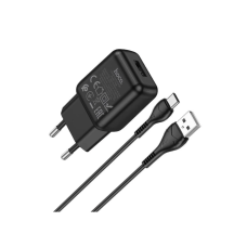 Сетевое зарядное устройство Hoco C96A (1USB/2,1A) с кабелем Type-C Черный