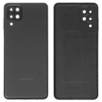 Задняя крышка для Samsung A125 Galaxy A12, со стеклом камеры черная
