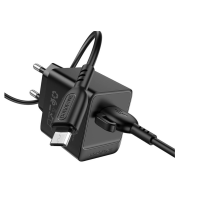 Сетевое зарядное устройство Borofone BAS11A Erudite Single Port с кабелем Micro Черный