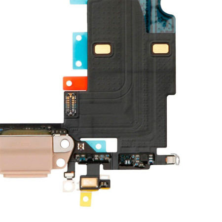Шлейф для iPhone 8/SE 2020/SE 2022, коннектора зарядки, золотой (Класс B)