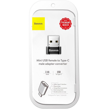 Переходник Baseus Type-C to USB female (CAAOTG-01) (Класс B)