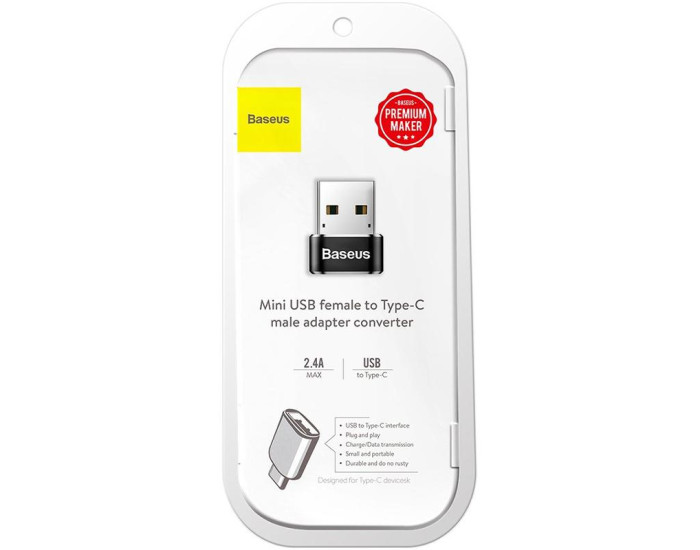 Переходник Baseus USB to Type-C female (CAAOTG-01)
