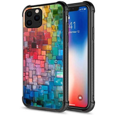 Чехол-силикон Mosaic iPhone 11 Pro Max Rainbow