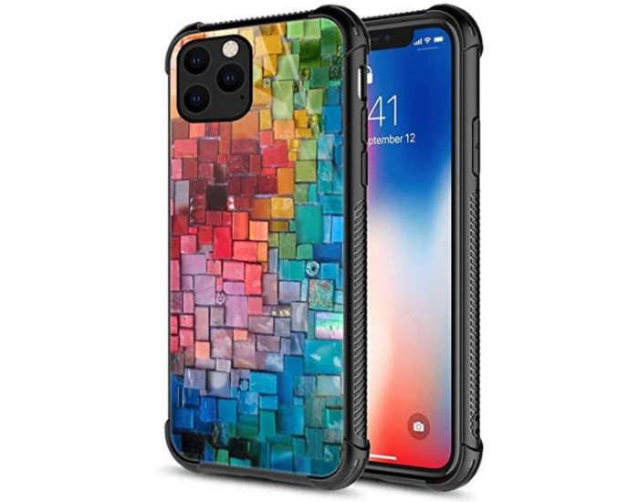 Чехол-силикон Mosaic iPhone 11 Pro Max Rainbow