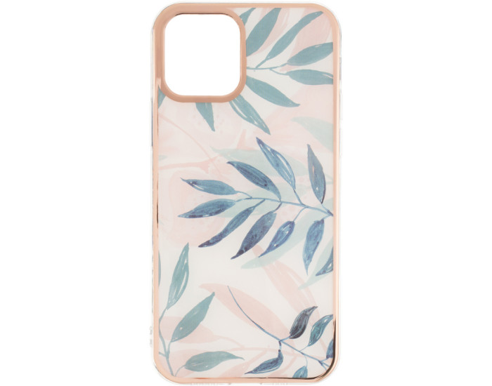Чехол-силикон Gelius Leaf Case iPhone 12 Pro Pink Grass