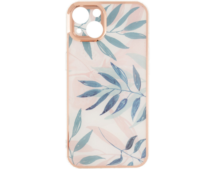 Чехол-силикон Gelius Leaf Case iPhone 13 Pink Grass