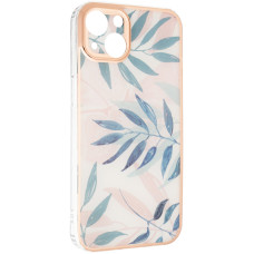 Чехол-силикон Gelius Leaf Case iPhone 13 Pink Grass