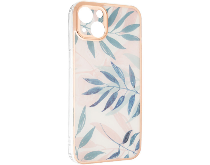 Чехол-силикон Gelius Leaf Case iPhone 13 Pink Grass