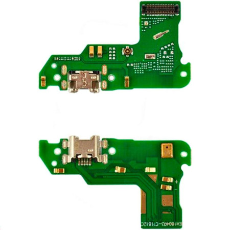Шлейф для Huawei Y6 2018, микрофона, коннектора зарядки (Класс А)
