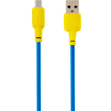 Кабель USB Gelius Full Silicon GP-UCN001M MicroUSB Yellow/Blue