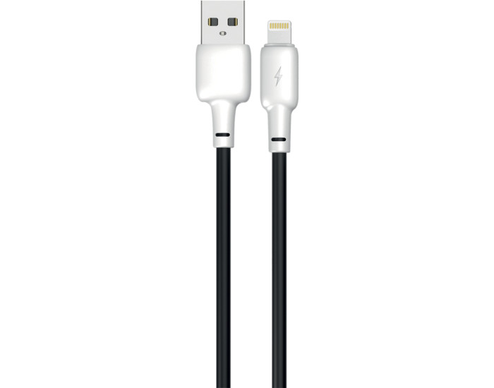 Кабель USB Gelius Full Silicon USB to Lightning (GP-UCN001L) Black/White