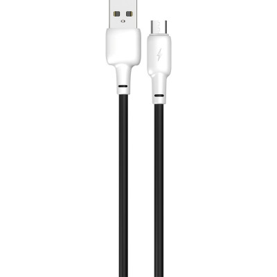 Кабель USB Gelius Full Silicon (GP-UCN001M) MicroUSB (Black/White)