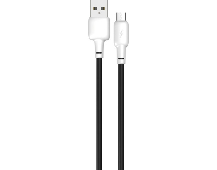 Кабель USB Gelius Full Silicon USB to Micro (GP-UCN001M) Black/White