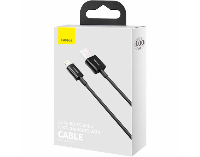 Кабель USB Baseus Superior Series USB to Lightning (2.4A/1m) Black (CALYS-A01)