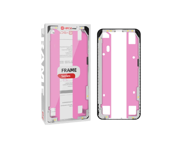 Рамка кріплення дисплея iPhone 12 Pro Max, чорна, оригінал, G+OCA PRo