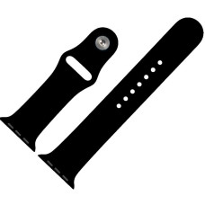 Силиконовый ремешок для Apple Watch Series 38/40 mm (Черный / Black)