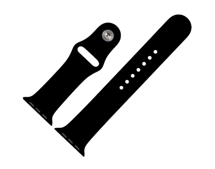 Силиконовый ремешок для Apple Watch Series 38/40 mm (Черный / Black)