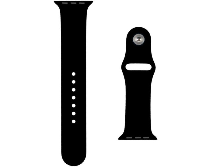 Силиконовый ремешок для Apple Watch Series 38/40 mm (Черный / Black)