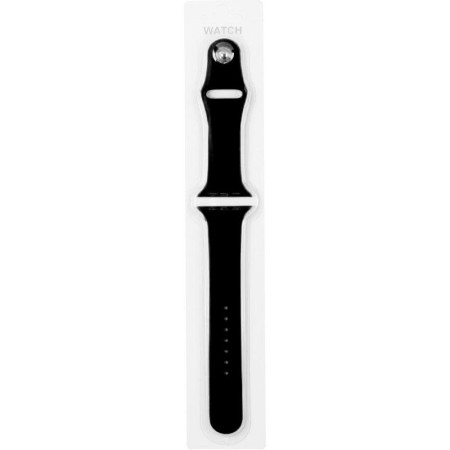 Силиконовый ремешок для Apple Watch Series 38/40 mm (Черный / Black) (Класс B)