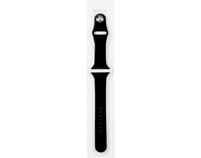 Силиконовый ремешок для Apple Watch Series 38/40 mm (Черный / Black)