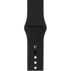 Силиконовый ремешок для Apple Watch Series 38/40 mm (Черный / Black)