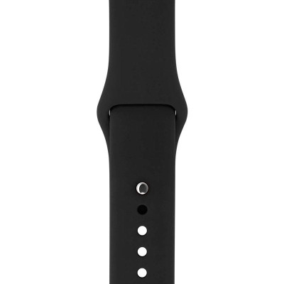 Силіконовий Ремінець для Apple Watch Series 38/40 mm (Чорний / Black)