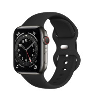 Силиконовый ремешок для Apple Watch Series 38/40 mm (Черный / Black) (Класс B)