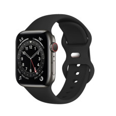 Силиконовый ремешок для Apple Watch Series 38/40 mm (Черный / Black) (Класс B)
