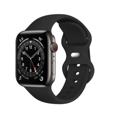 Силіконовий Ремінець для Apple Watch Series 38/40 mm (Чорний / Black)