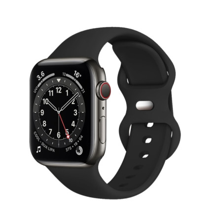 Силиконовый ремешок для Apple Watch Series 38/40 mm (Черный / Black) (Класс B)