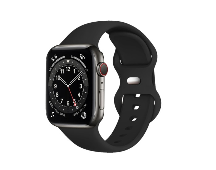 Силиконовый ремешок для Apple Watch Series 38/40 mm (Черный / Black)