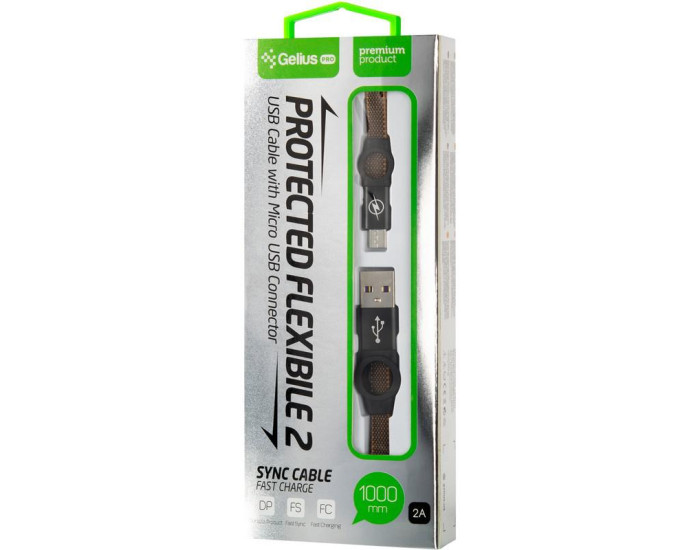 Кабель USB Gelius Pro Flexible 2 USB to Micro (GP-UC07m) Black
