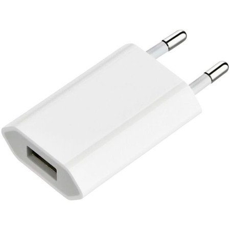 Сетевое зарядное устройство Apple iPhone A1400 с логотипом (5W, 1A) плоский