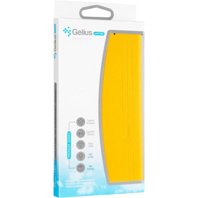 Чохол-книга Leather Gelius New for Huawei P Smart 2021 Yellow