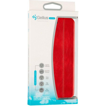 Чехол-книга Leather Gelius Samsung A405 A40 Red