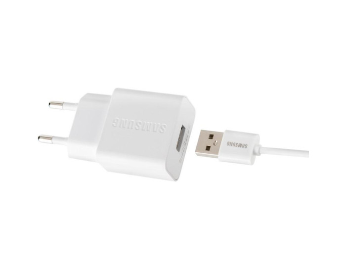 Сетевое зарядное устройство Samsung + кабель Type-C 2A (EP-TA20) (Белый / White)