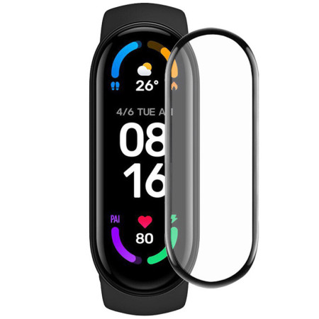 Полимерная пленка 3D Xiaomi Mi Band 7, Черный									 (Класс B)