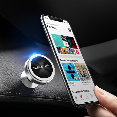 Автотримач магнітний Borofone (BH5) Platinum Metal Black