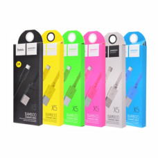 Кабель USB Hoco X5 Bamboo Type-C (1m) (Рожевий / Pink)