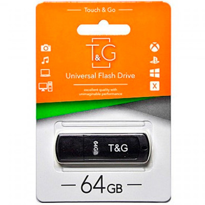 Флешка USB T&G 64Gb Classic 011 (Чорний \ Black)