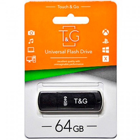 Флешка USB 64Gb T&G Classic 011 (Черный \ Black)
