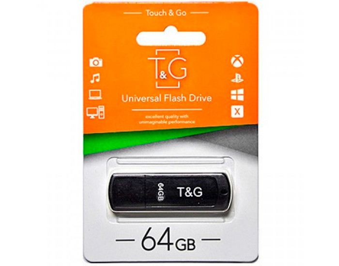 Флешка USB T&G 64Gb Classic 011, черная
