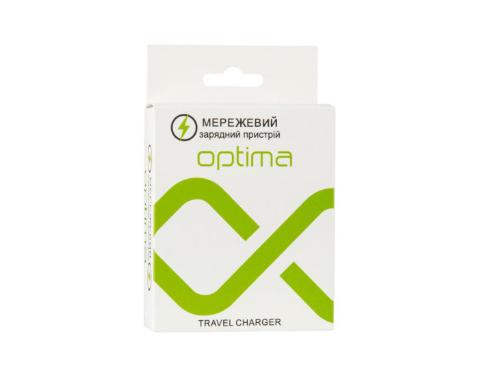 Мережеве зарядний пристрій Optima Micro1000mAh (Чорний  Black)