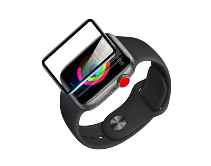 Защитное стекло Apple Watch 42mm 5D Black Matte