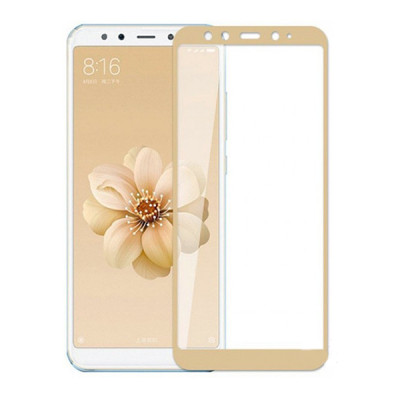 Защитное стекло Samsung A730 A8 Plus -  2018 3D Gold