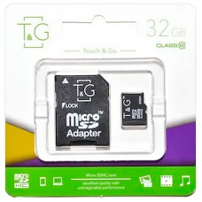Карта памяти microSDHC 32Gb T&G (UHS-1)(Class 10) + Adapter SD
