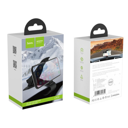 Автодержатель Hoco (CA50) In-car Dashboard phone Holder Black