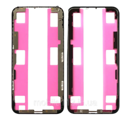 Рамка кріплення дисплея iPhone XS, чорна, оригінал, G+OCA PRo