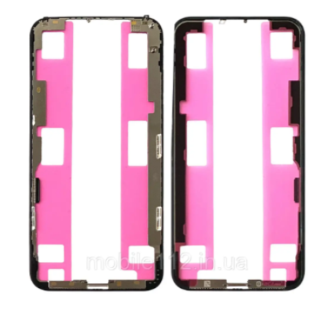 Рамка кріплення дисплея iPhone XS, чорна, оригінал, G+OCA PRo